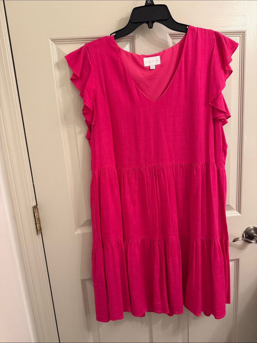 Sugarlips Hot Pink V-Neck Dress